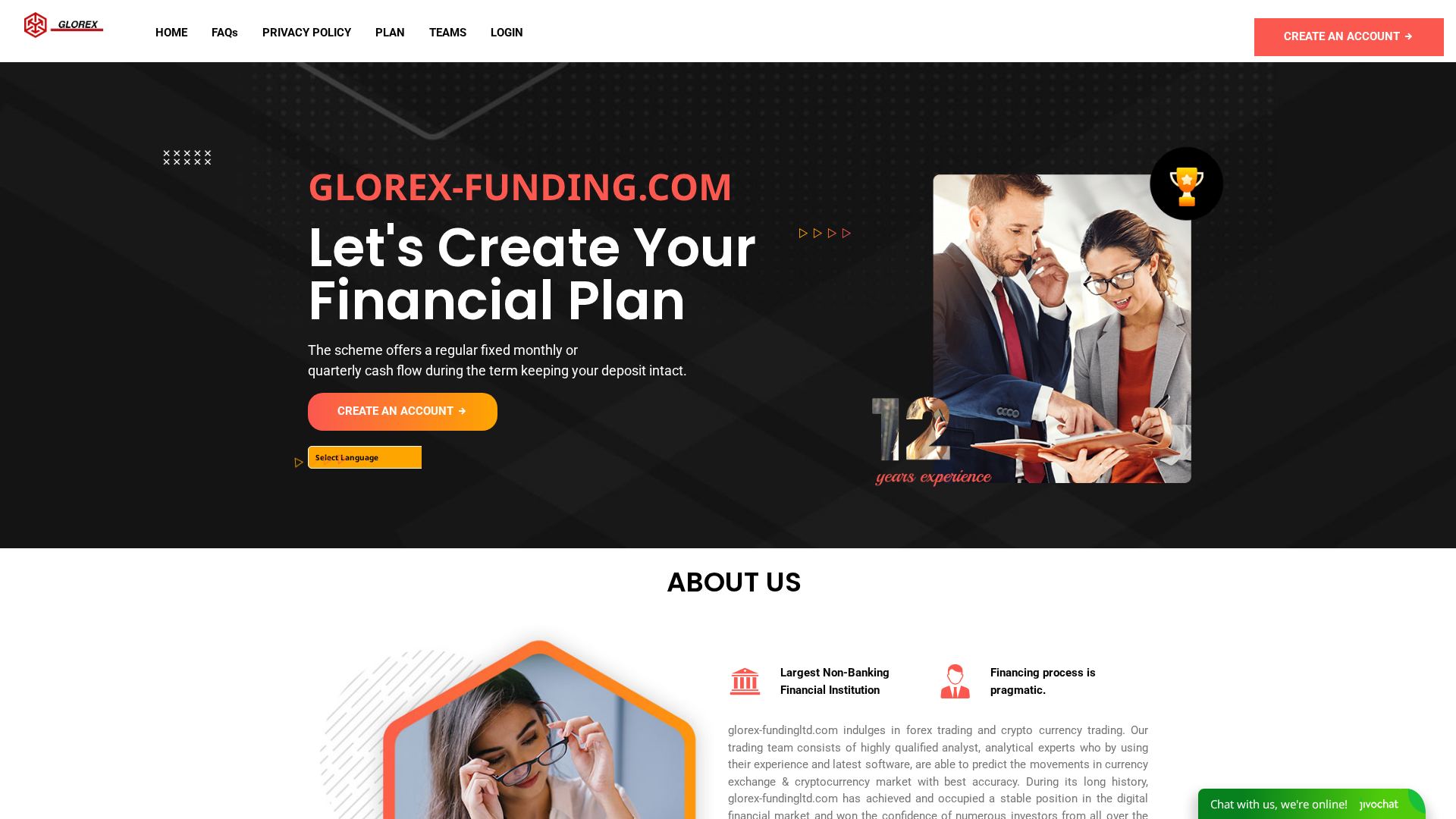 Screenshot of glorex-fundingltd.com