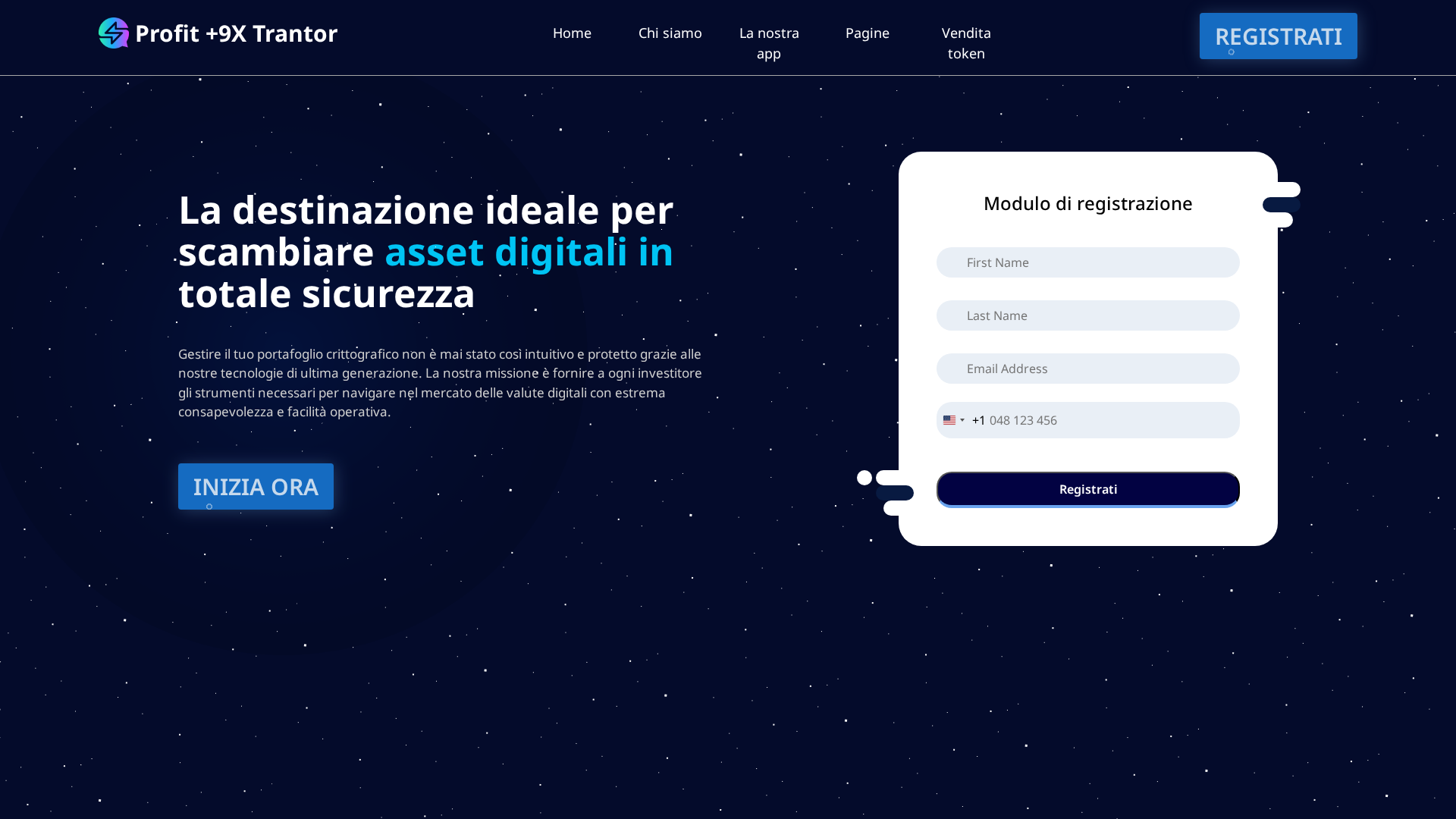 Screenshot of profit-trantor9x.com