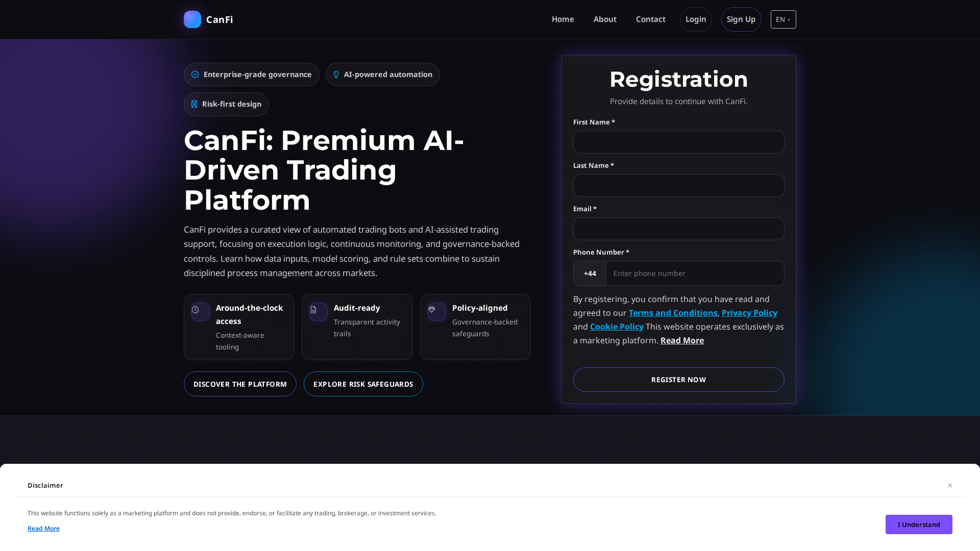 Screenshot of canfi.pro