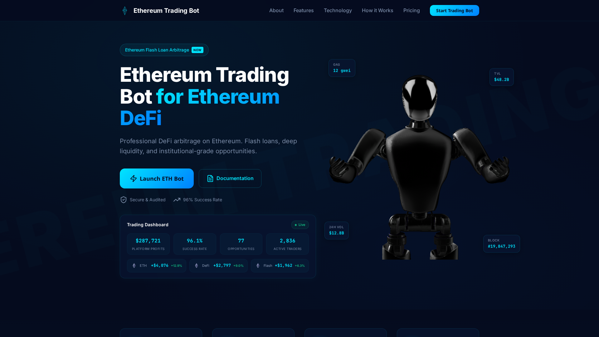 Screenshot of ethdefi.trade