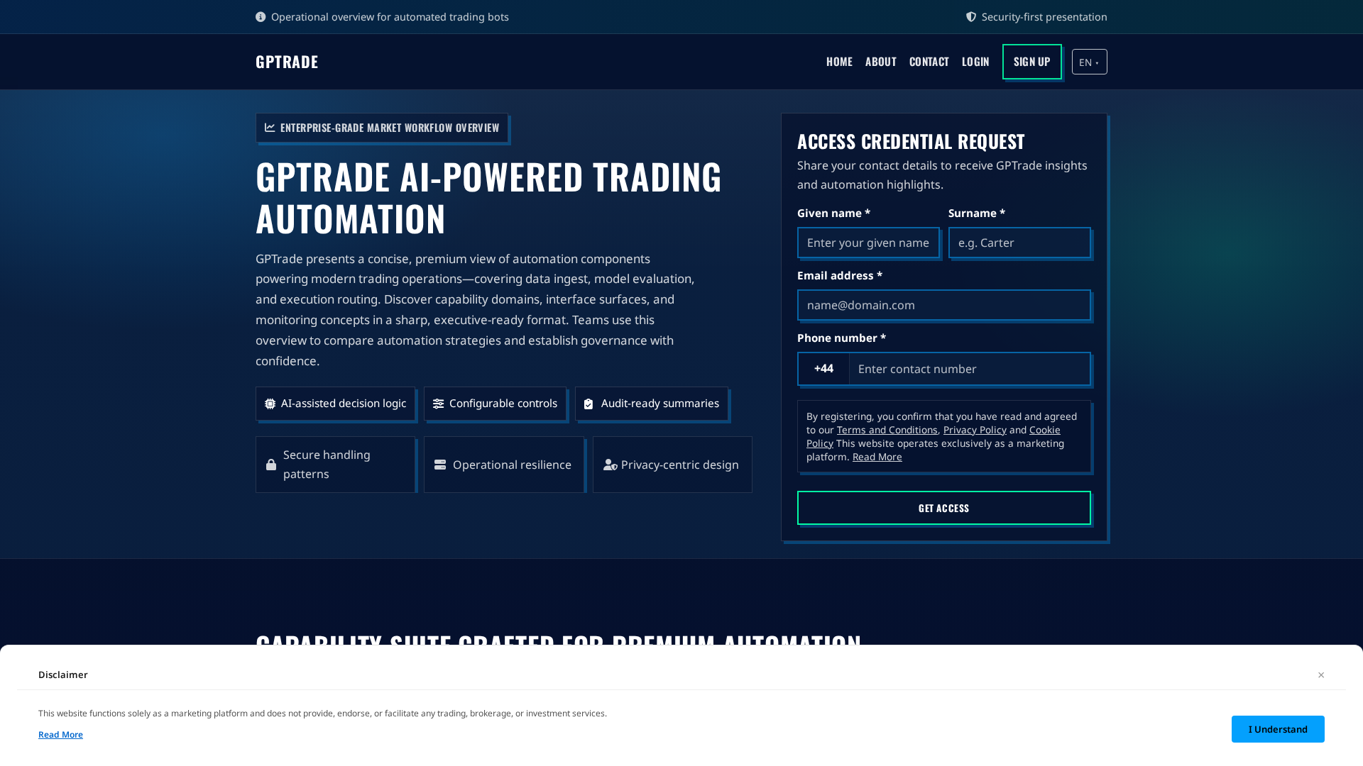 Screenshot of gptrade.click