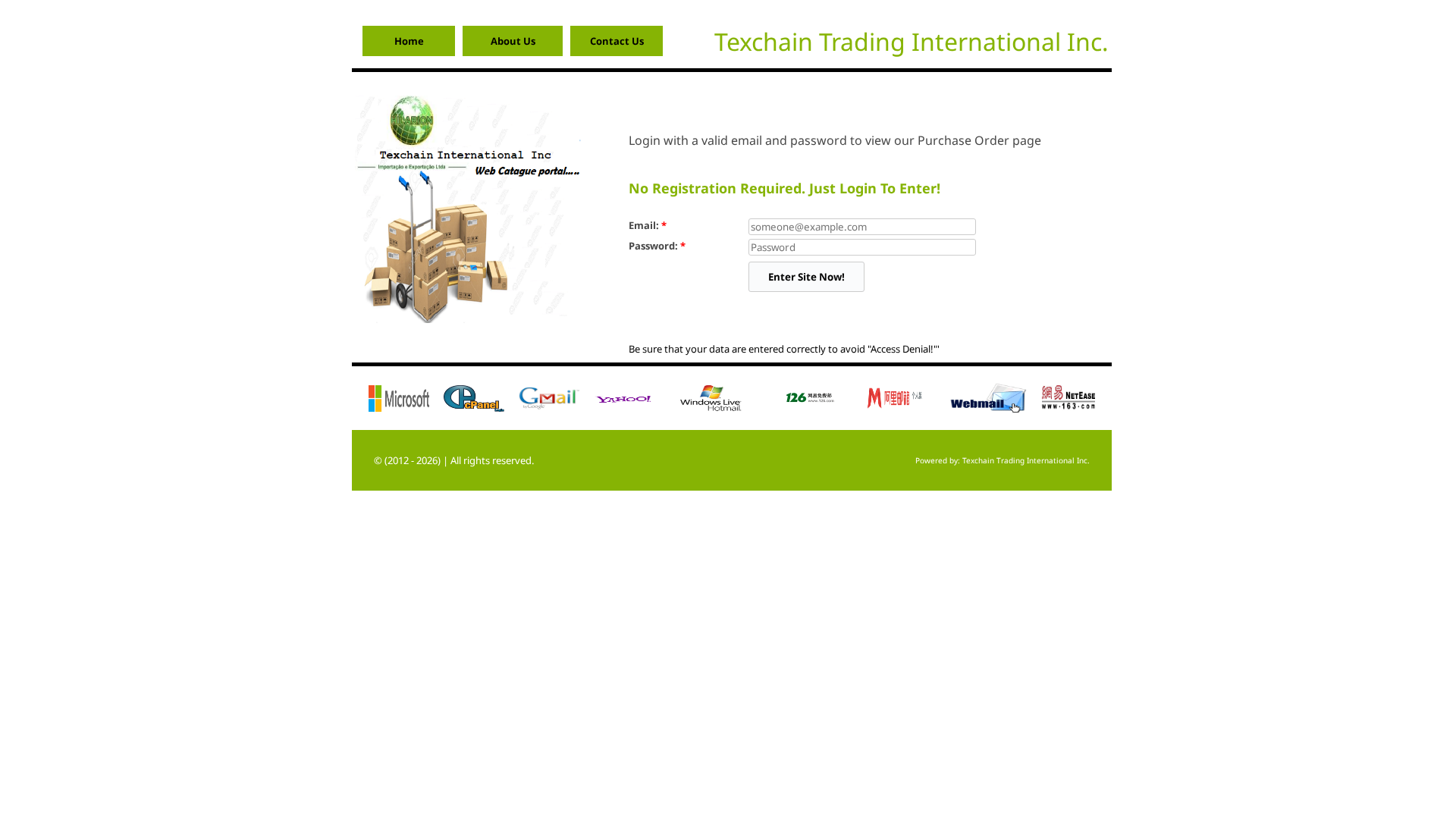 Screenshot of textchainpurchases.com