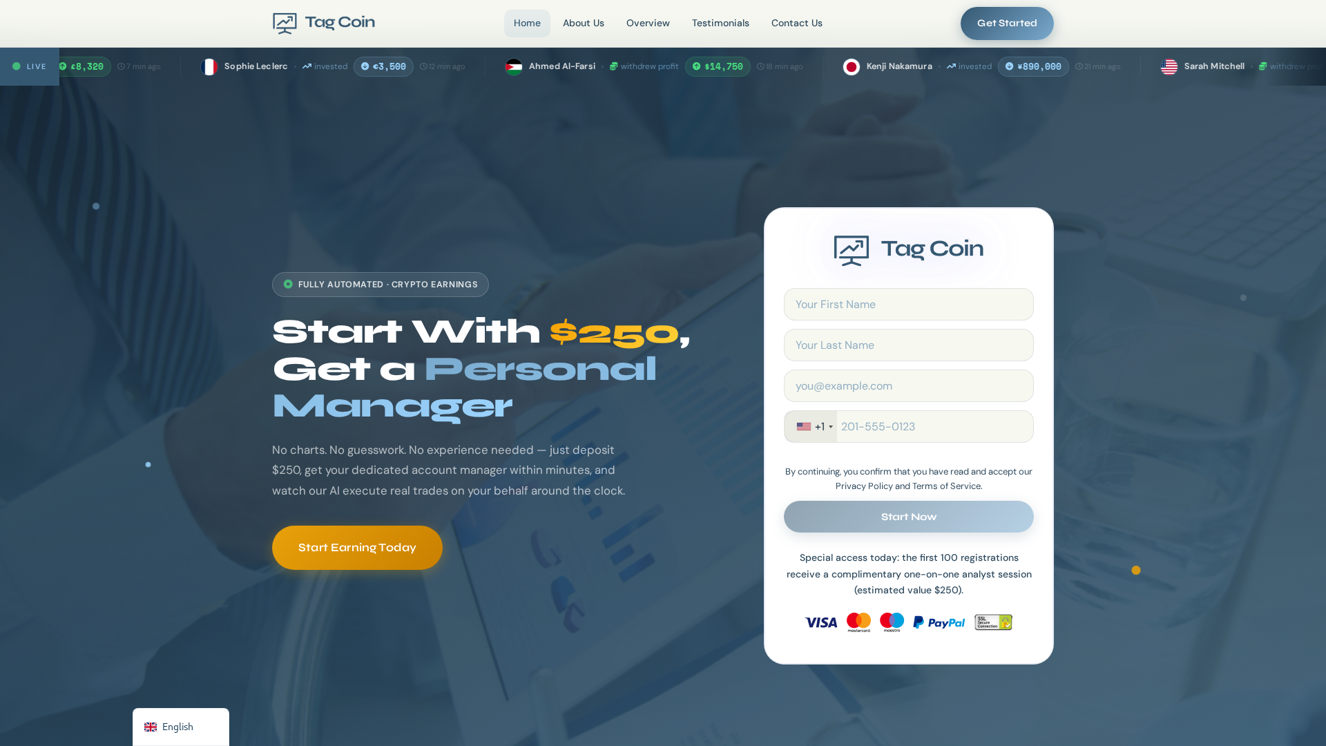 Screenshot of tagcoin.org