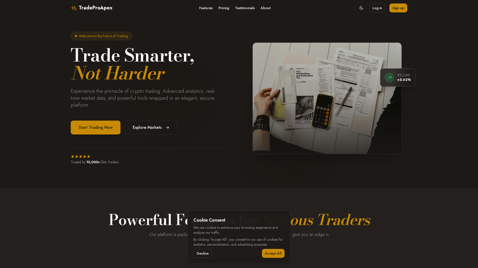 Screenshot of tradingproapex.com