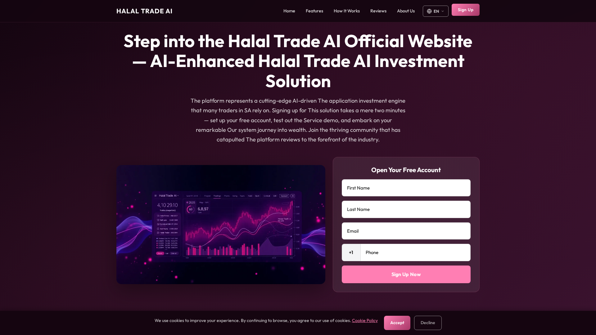 Screenshot of halaltradeai.online