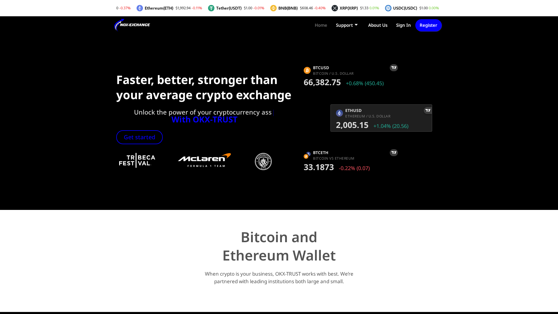 Screenshot of nox-exchange.com