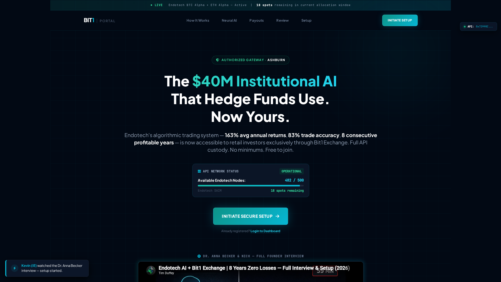 Screenshot of limitlessibportal.io