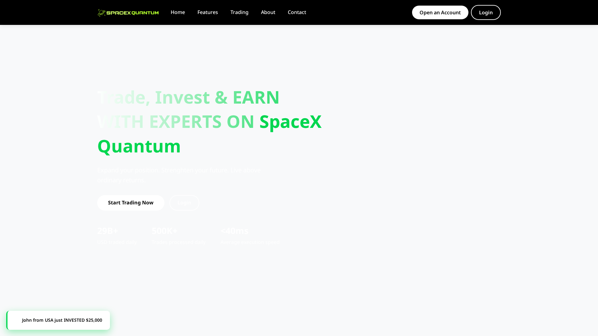 Screenshot of spacexquantum.net