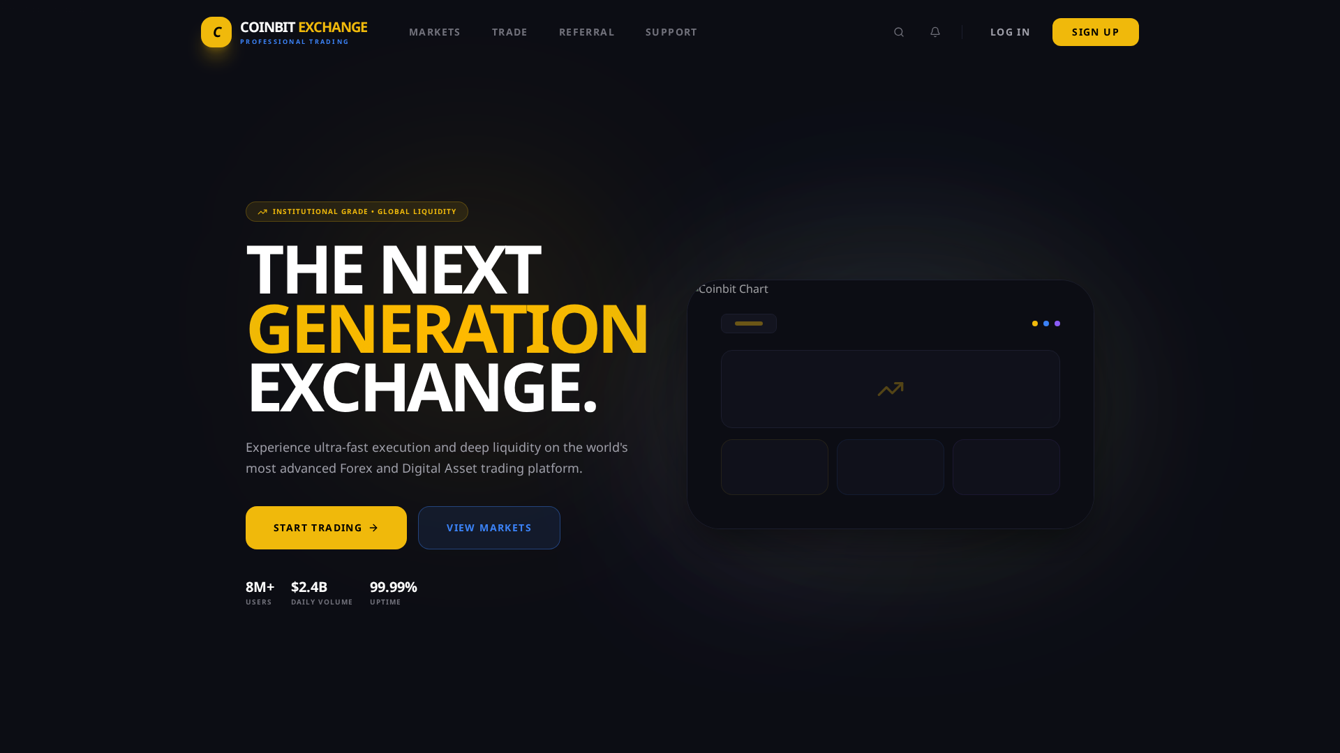 Screenshot of coinbitexchange.xyz