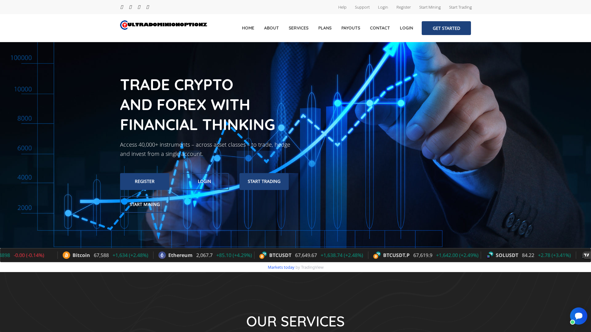 Screenshot of ultradominionoptionz.com