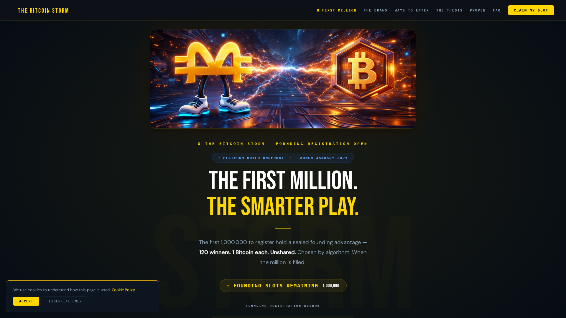 Screenshot of thebitcoinstorm.io