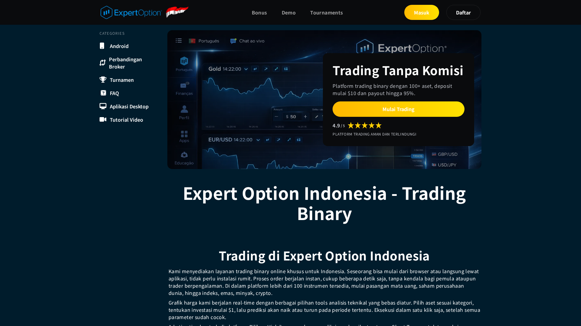 Screenshot of expertoptionindonesia.com