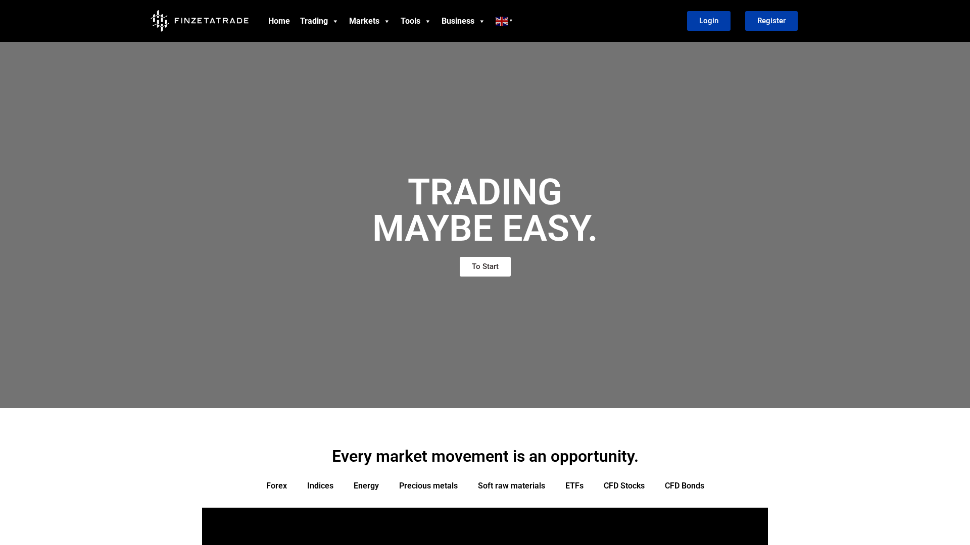 Screenshot of finzetatrades.com