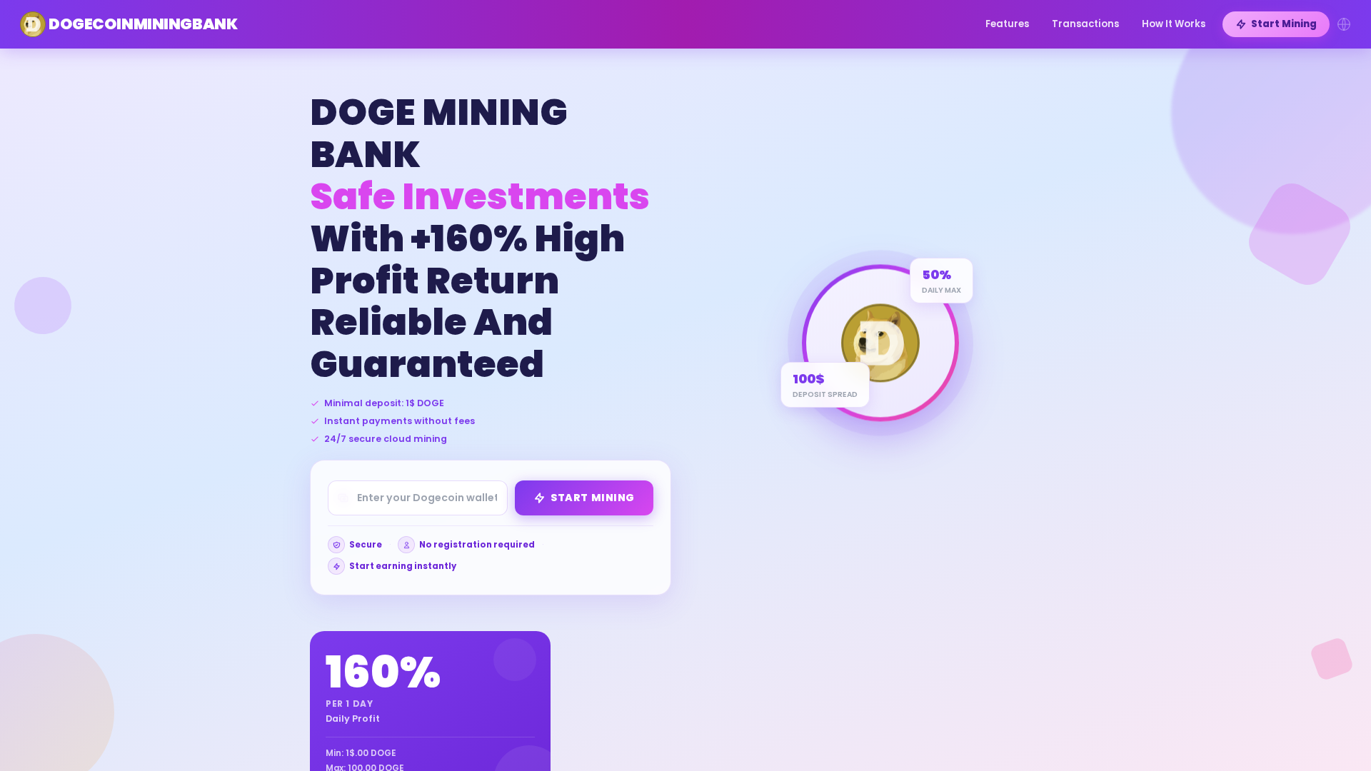Screenshot of doge-miningbank.vip