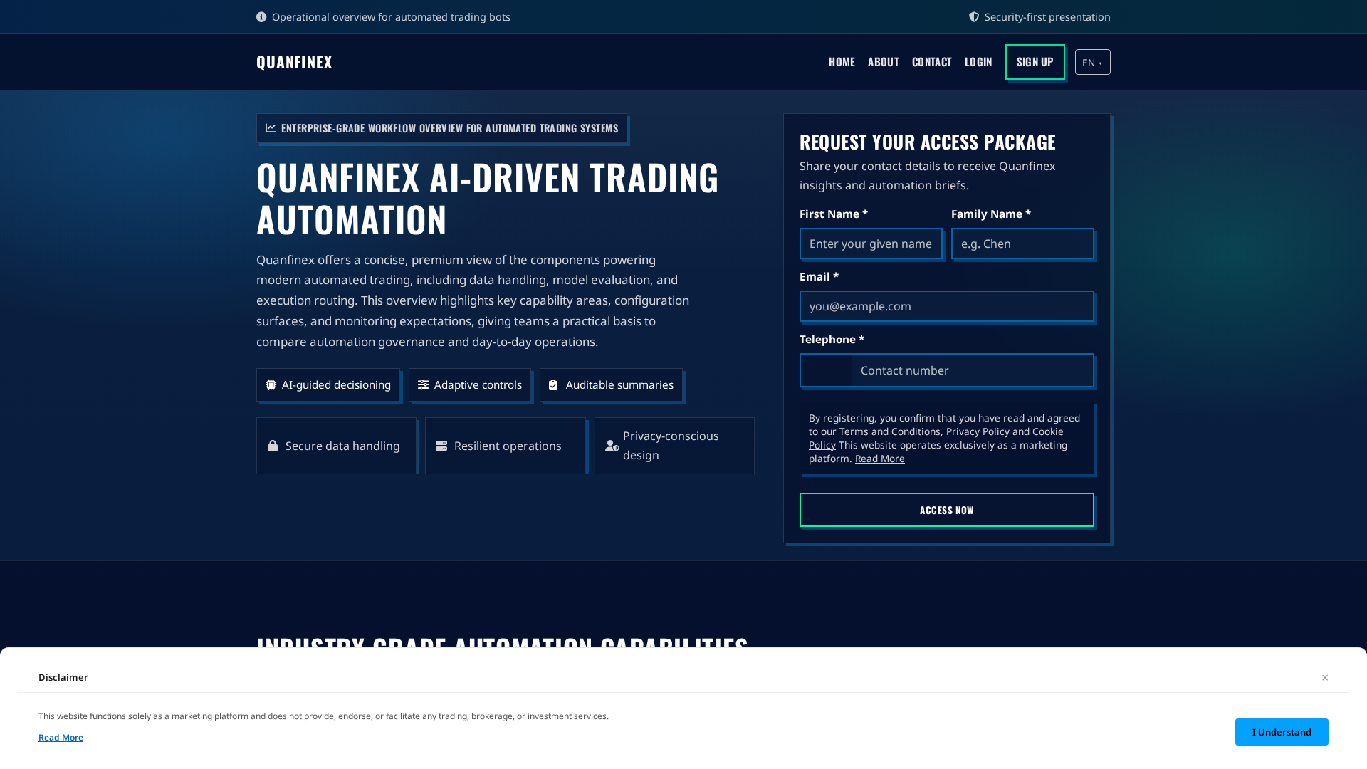 Screenshot of quanfinex.digital