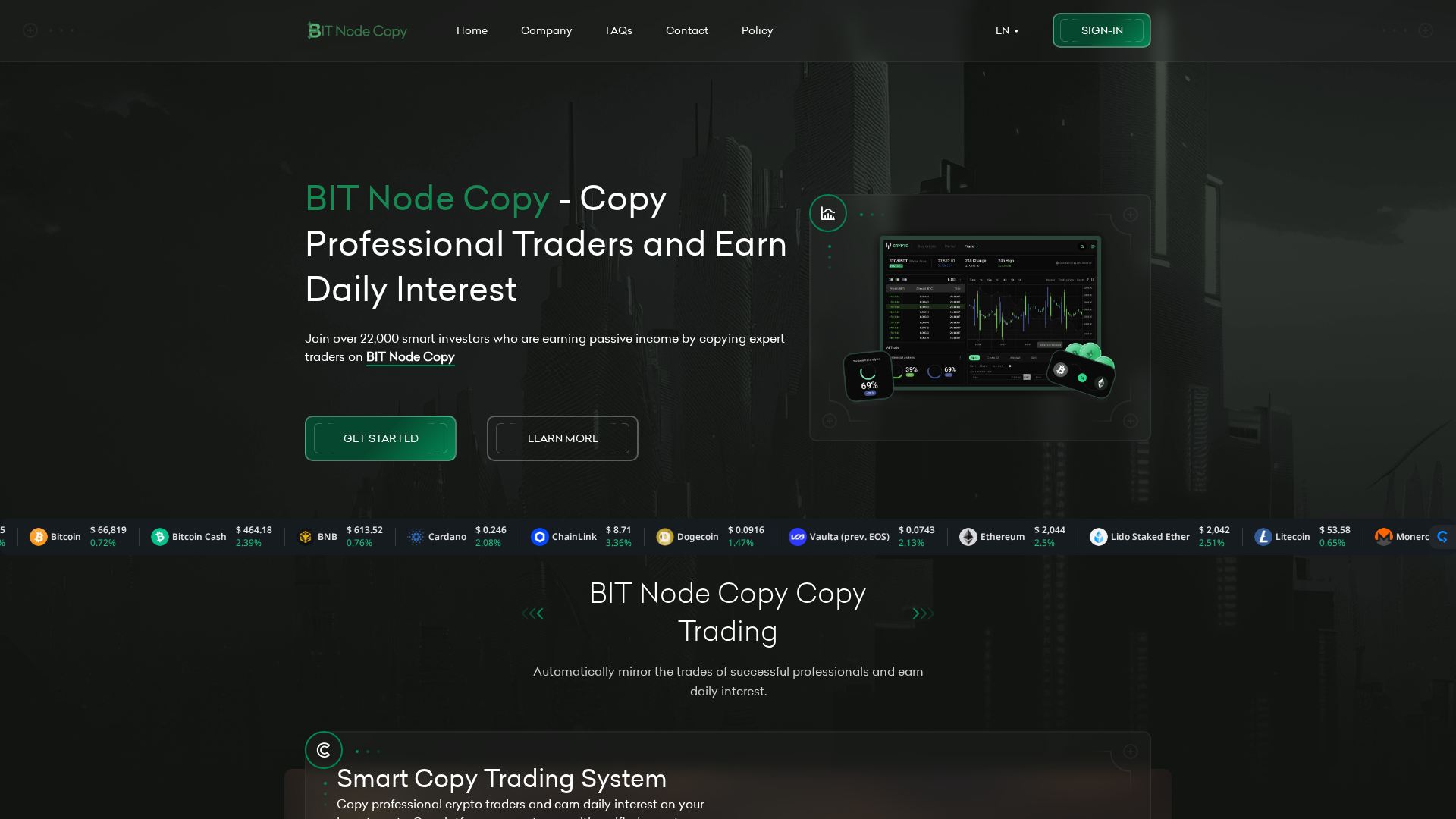 Screenshot of bitnodecopy.com