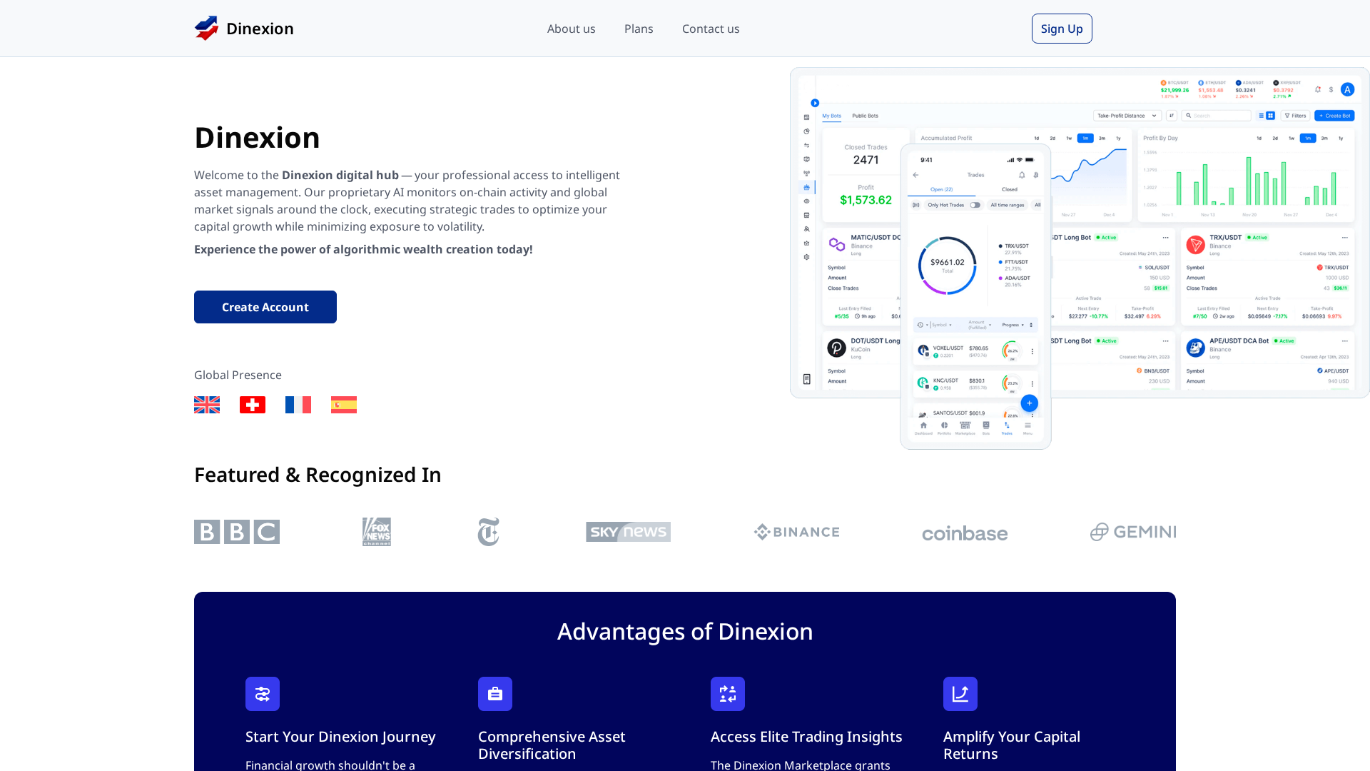 Screenshot of dinexion-app.org