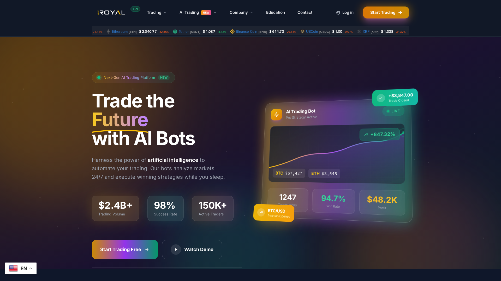 Screenshot of royalharbortrust.com