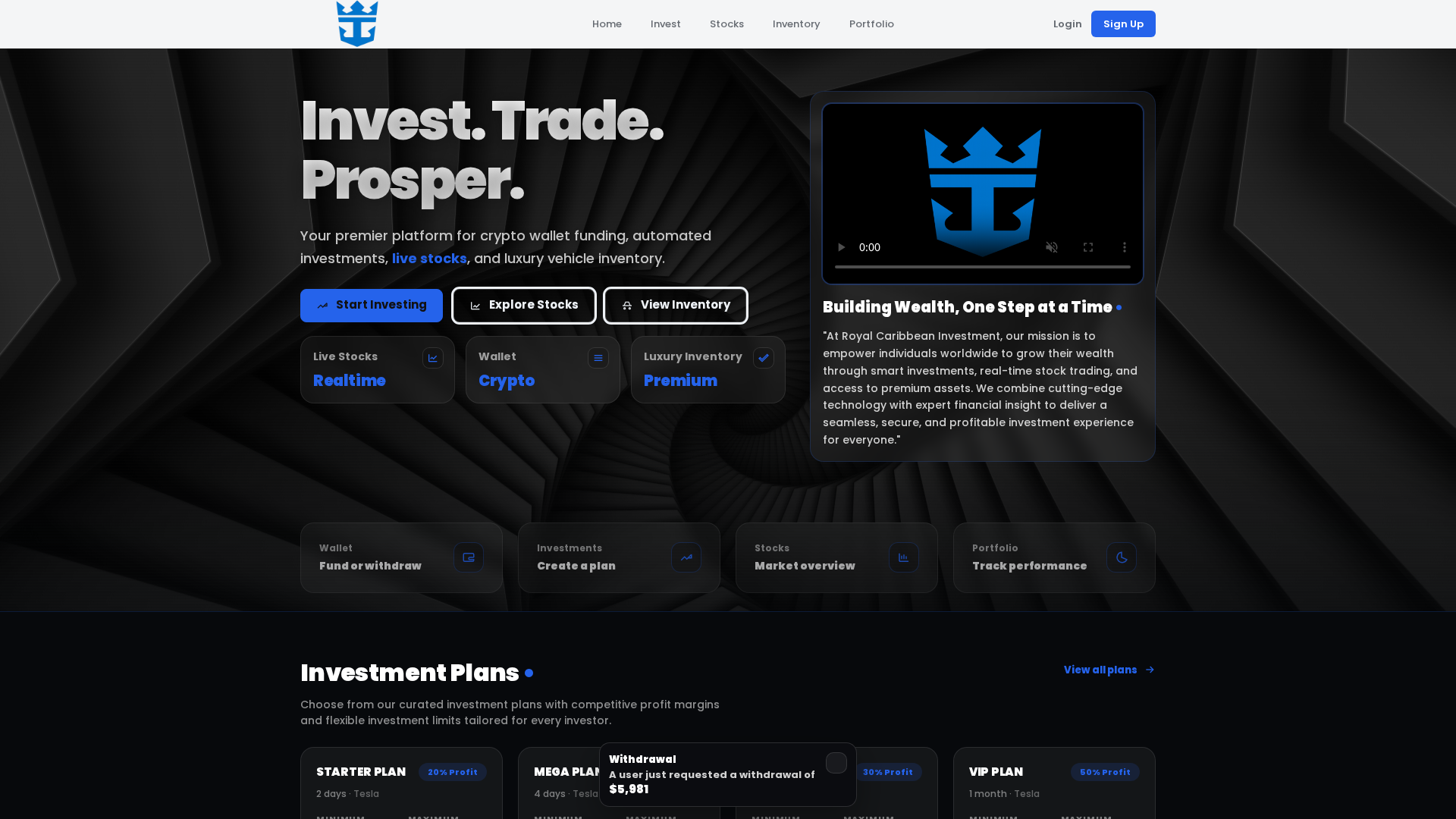 Screenshot of royalcaribbeaninvestment.com