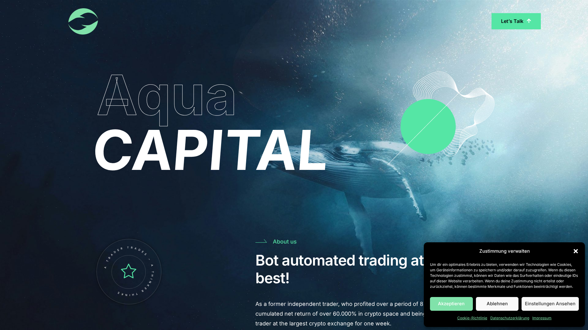 Screenshot of aqua-capitalx.com