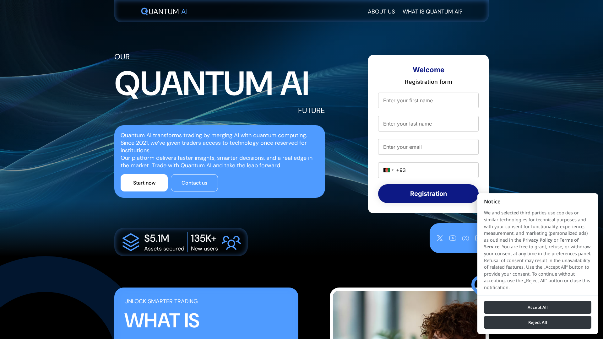 Screenshot of quantixai.live