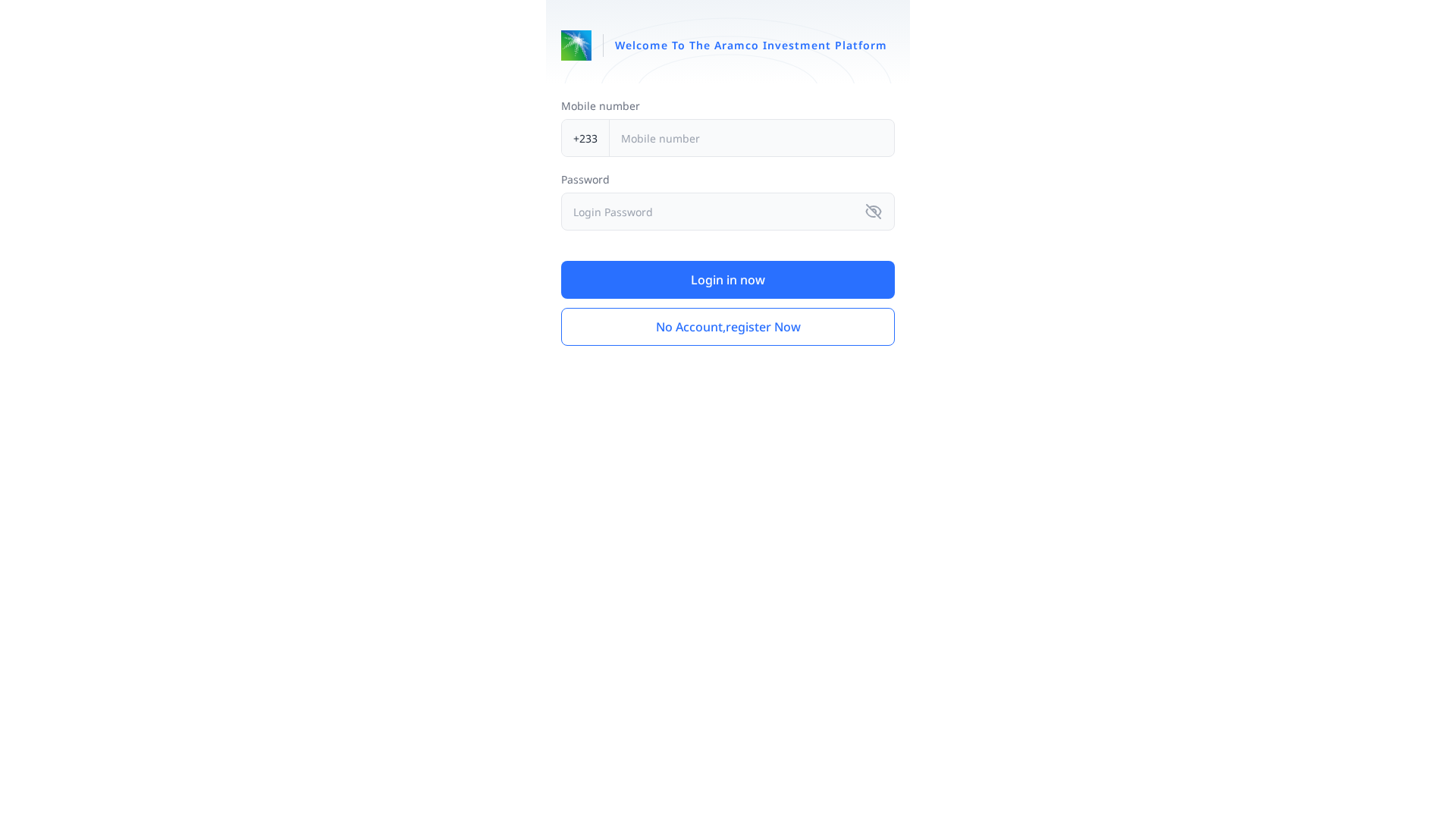 Screenshot of aramcofund.cc