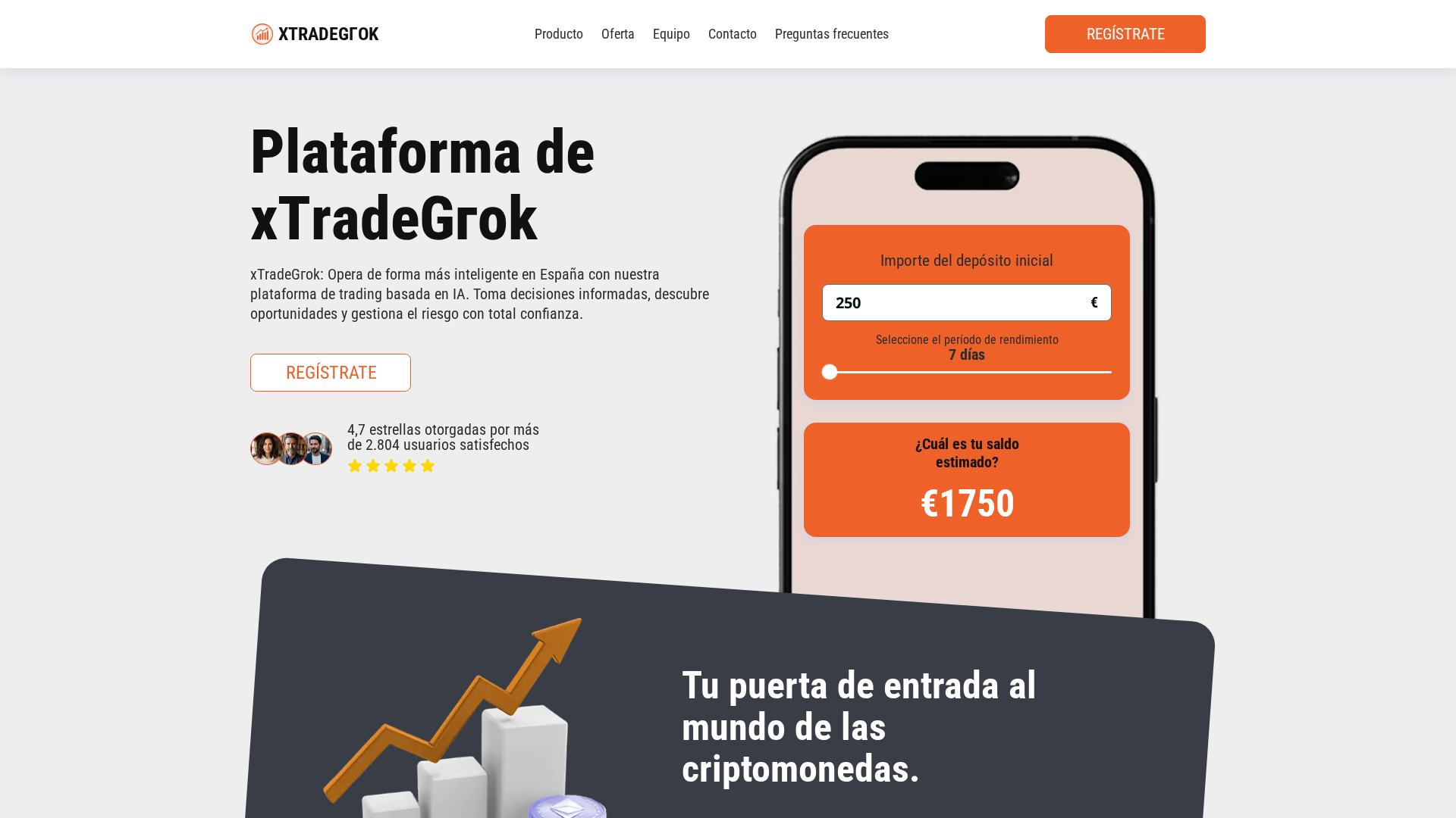 Screenshot of xtrade-grok.com