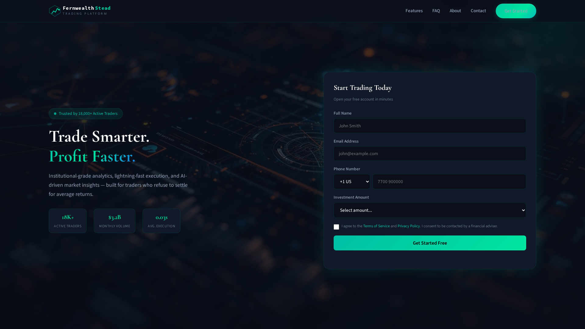 Screenshot of fernwealthsteadtrading.com
