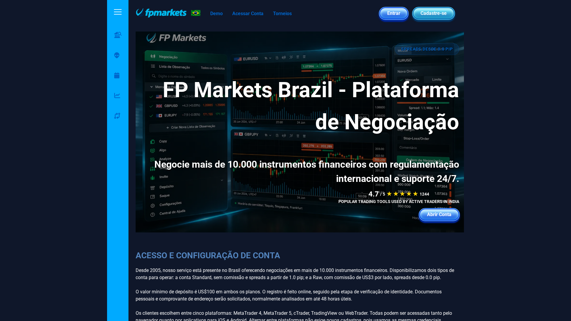 Screenshot of fpmarketsbrasil.com