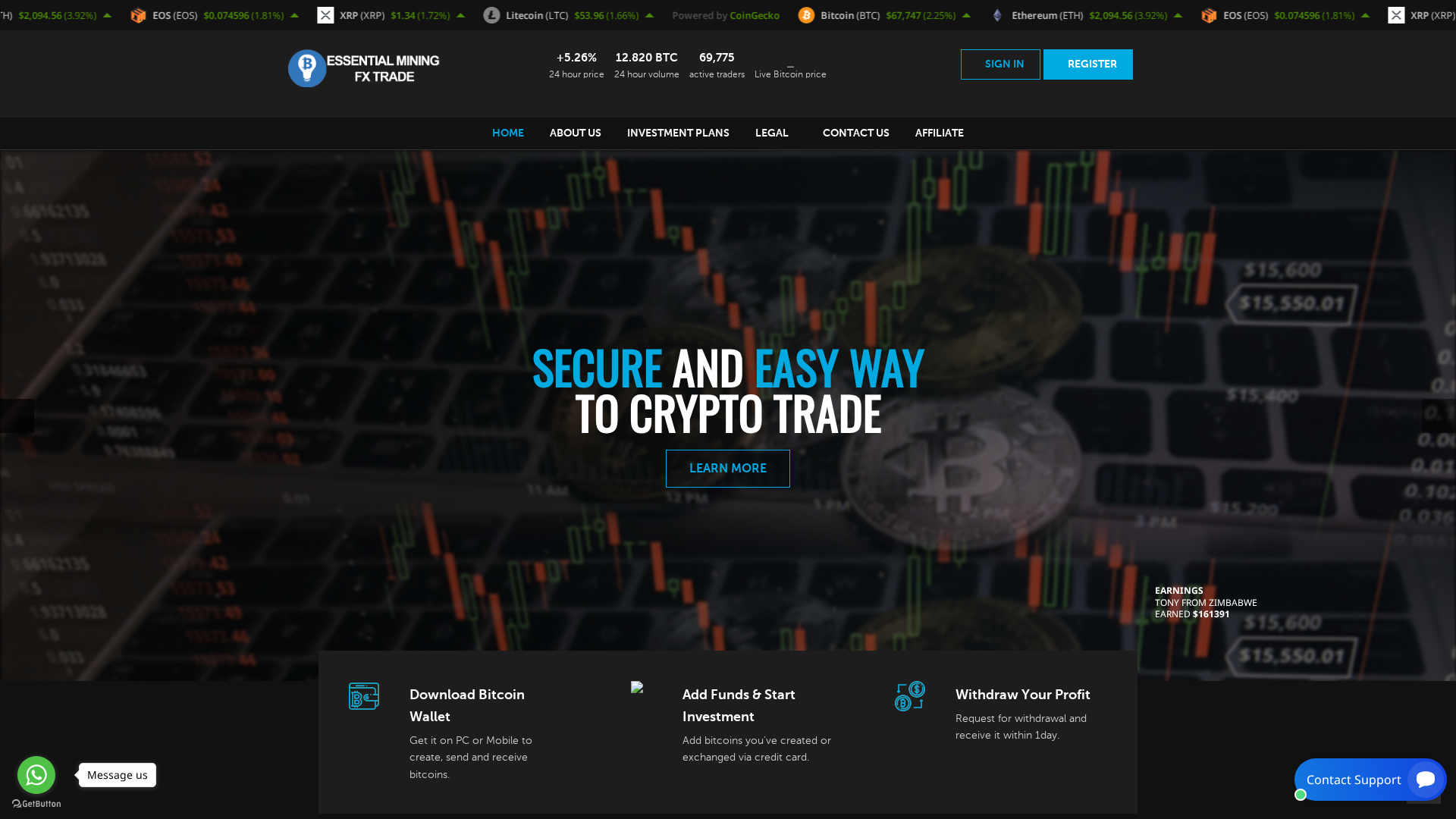 Screenshot of teslainvestmenttrade.com.ng