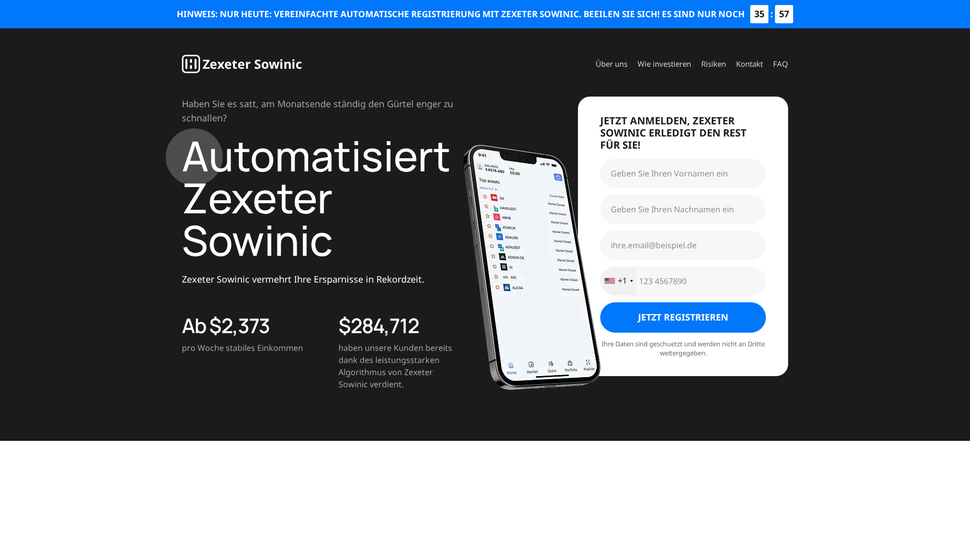 Screenshot of zexetersowinic.net