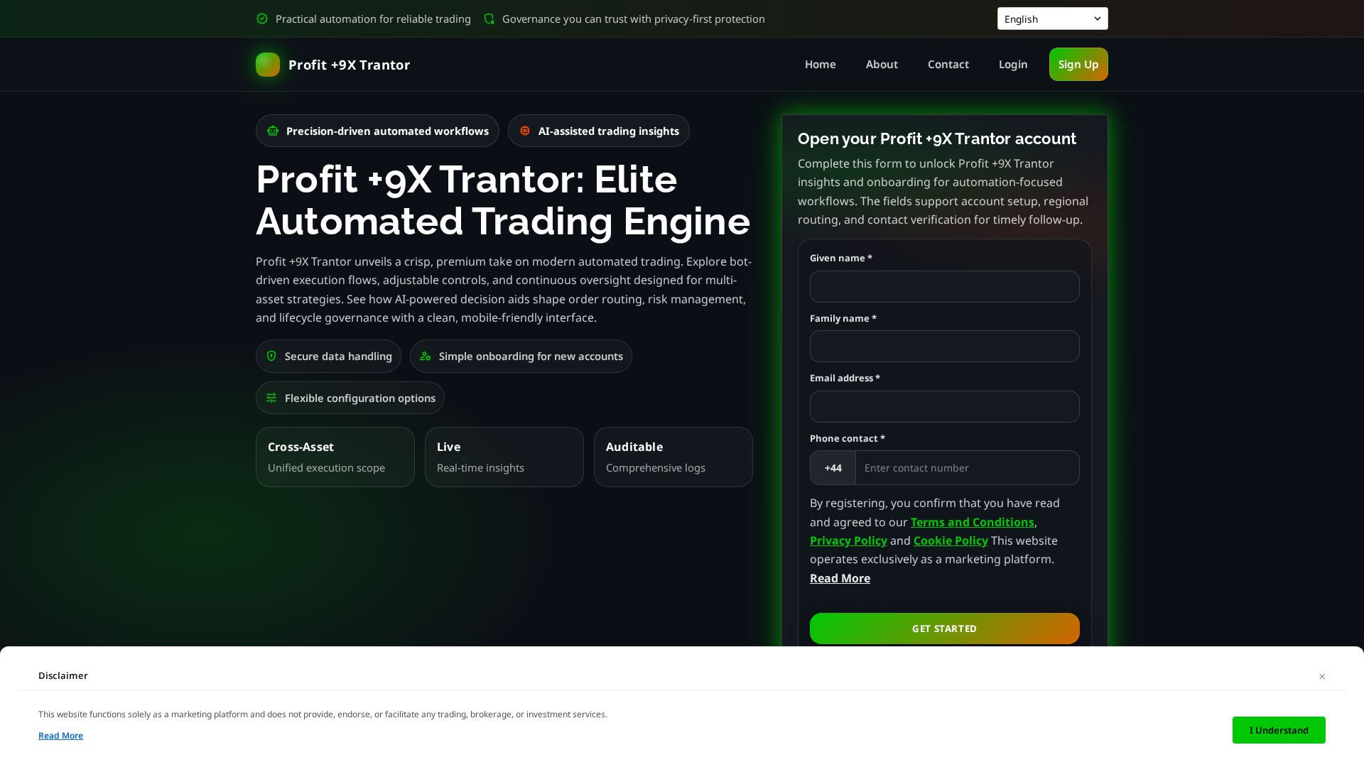 Screenshot of profit9xtrantorsoftware.click