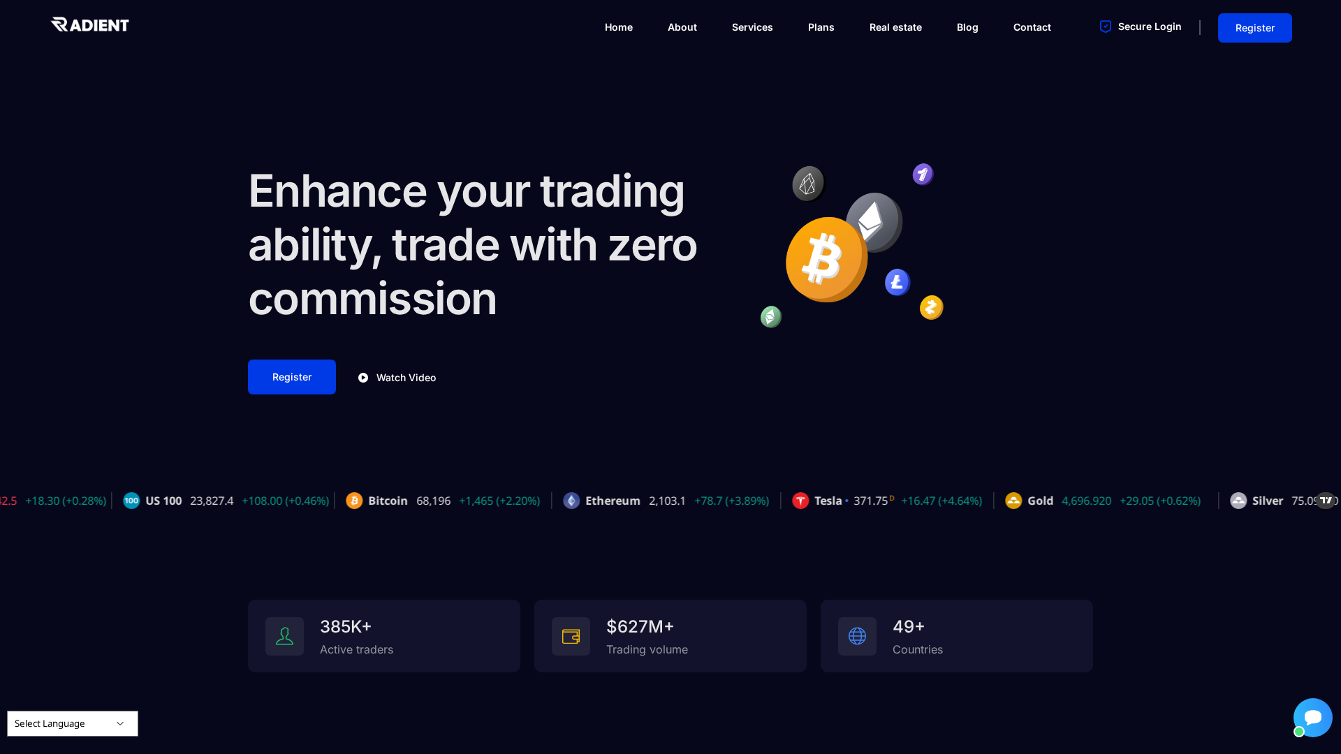 Screenshot of radientpro.org