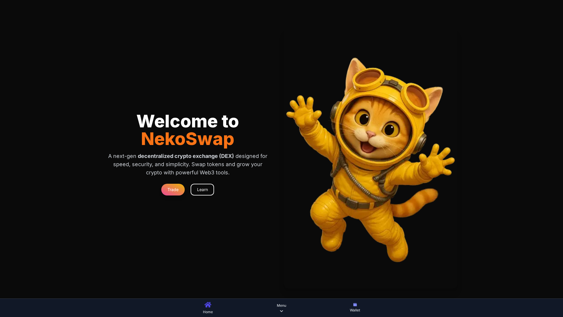 Screenshot of nekoswap.org