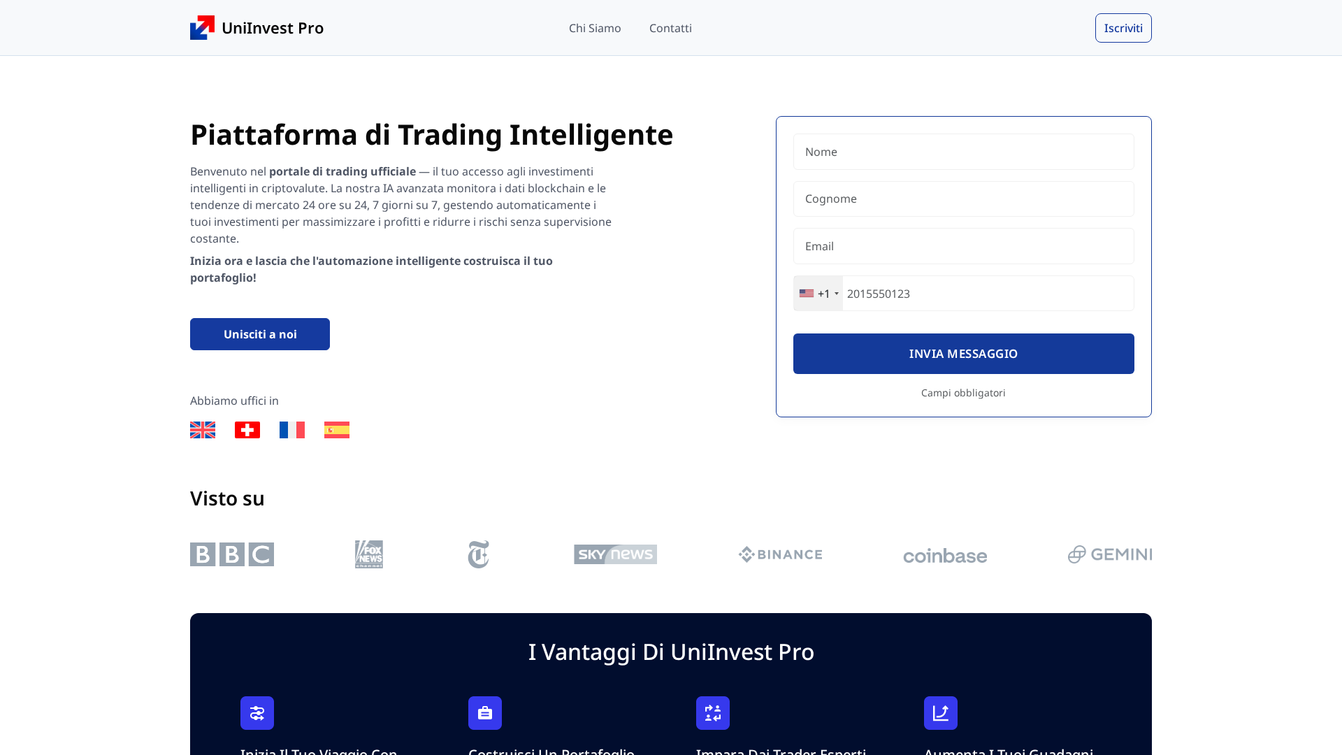 Screenshot of uniinvestpro.org