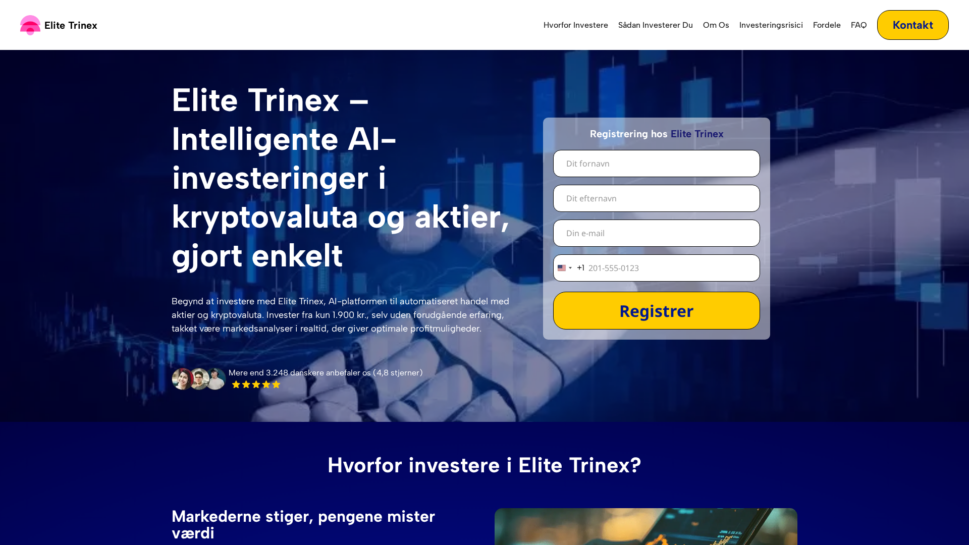Screenshot of elite-trinexai.com