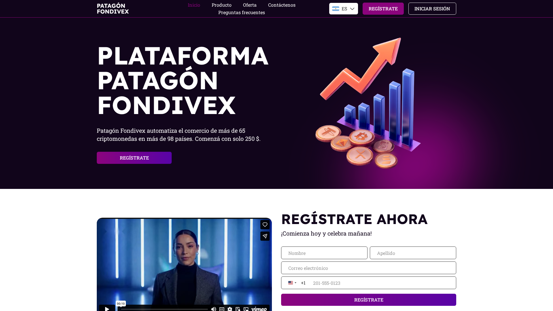 Screenshot of patagon-fondivex.com