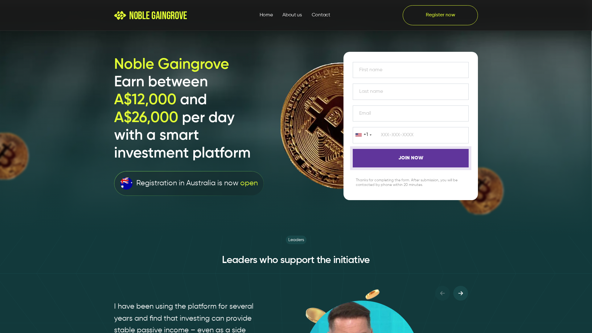 Screenshot of noblegaingrove-ai.com