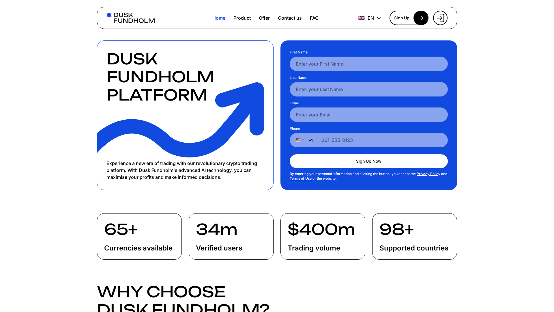 Screenshot of dusk-fundholm.com