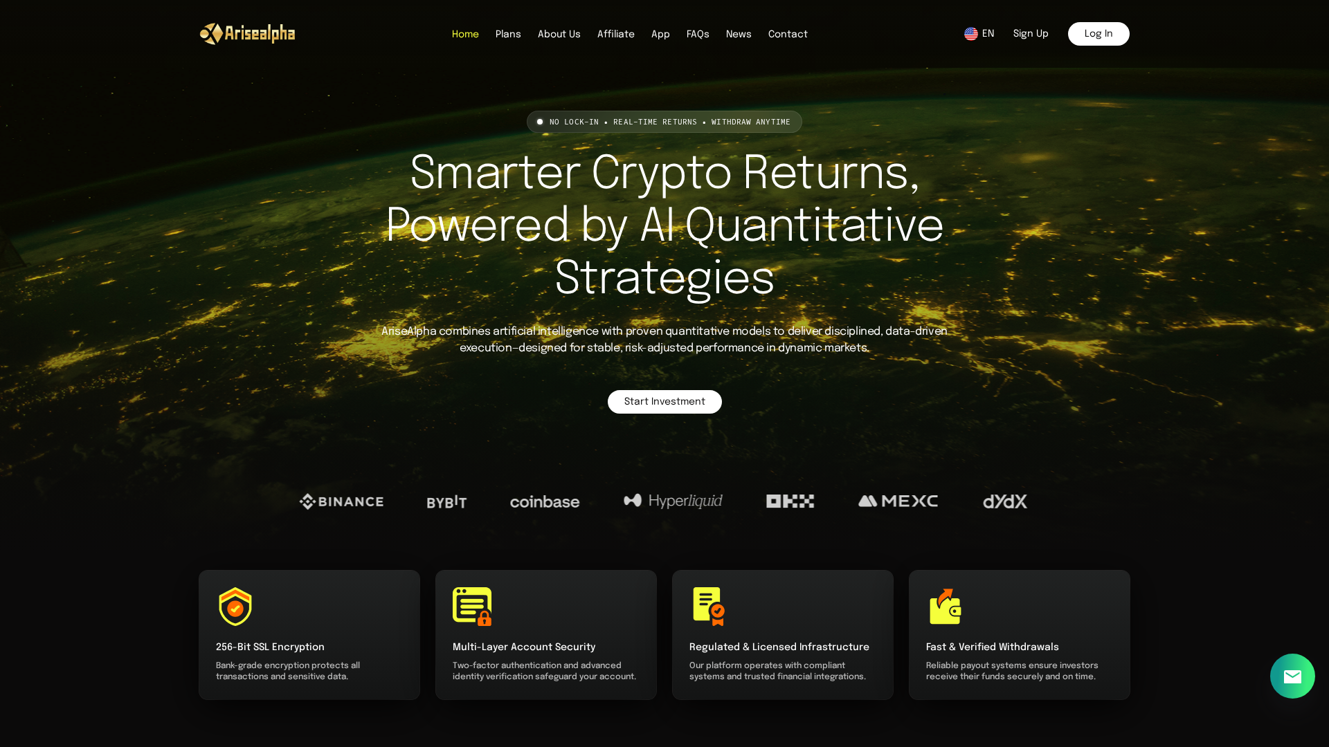 Screenshot of arisealpha.me