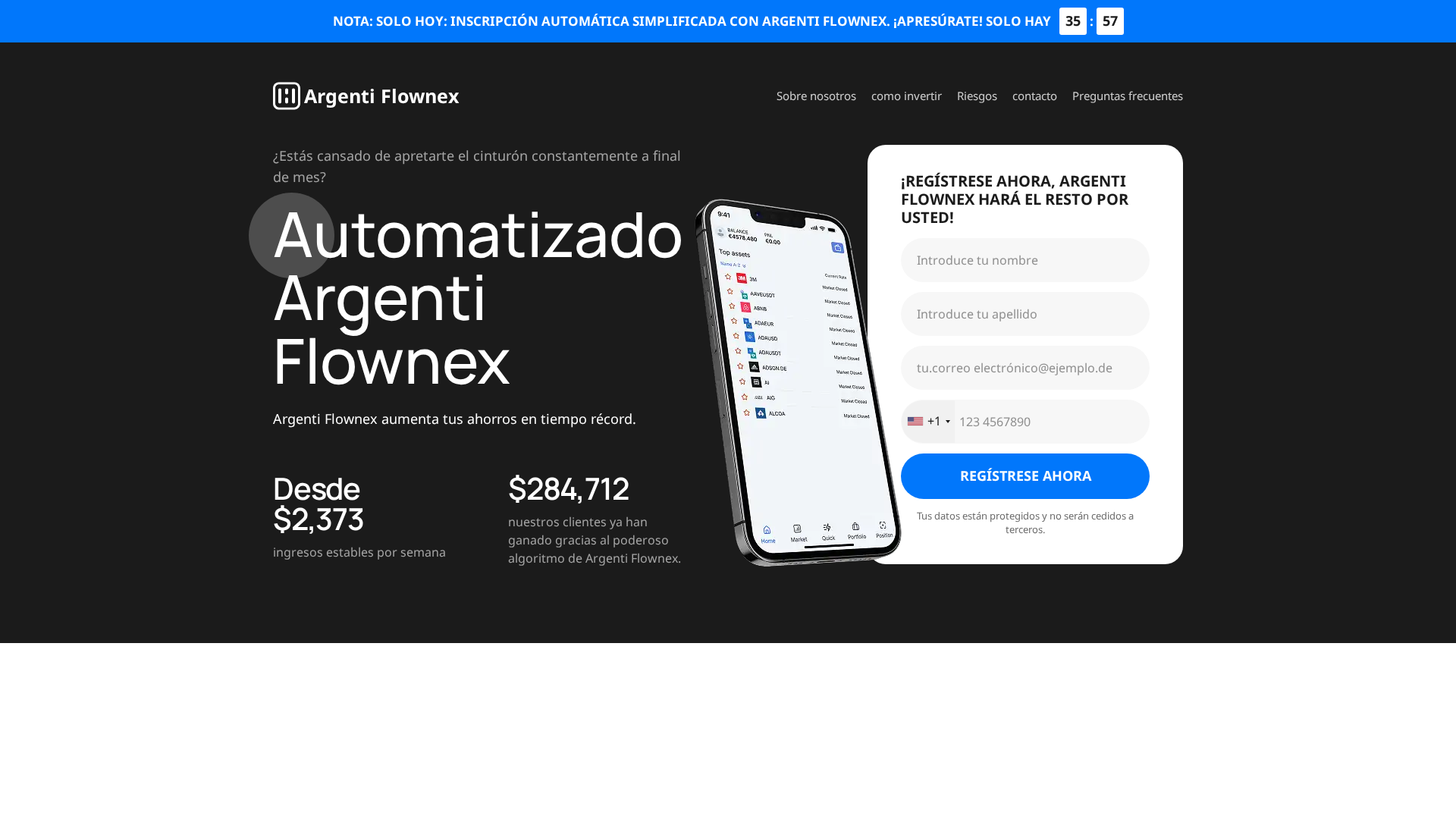 Screenshot of argentiflownex.com