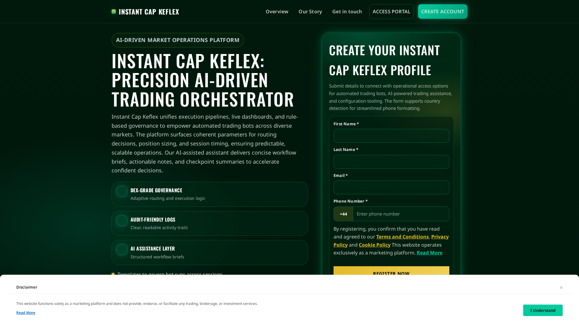 Screenshot of instantcapkeflex.com