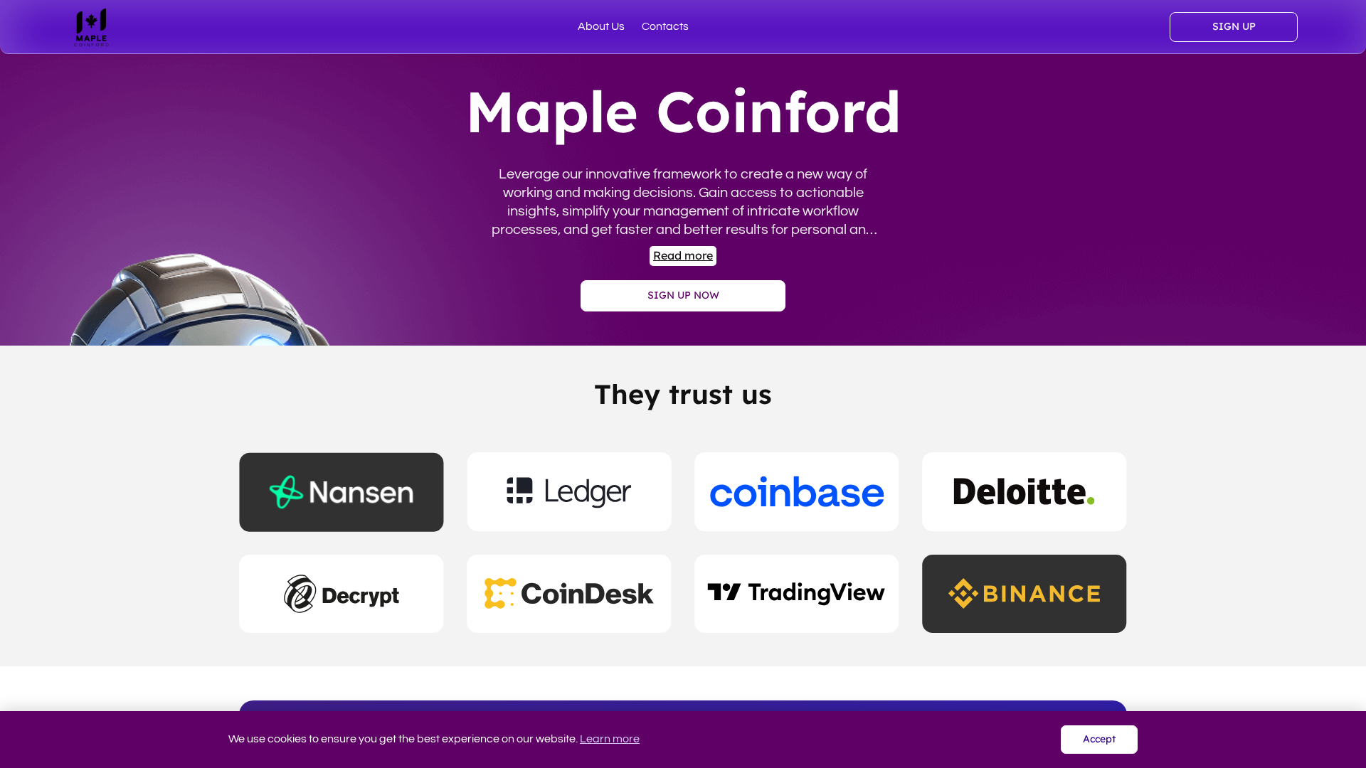 Screenshot of maplecoinford.net