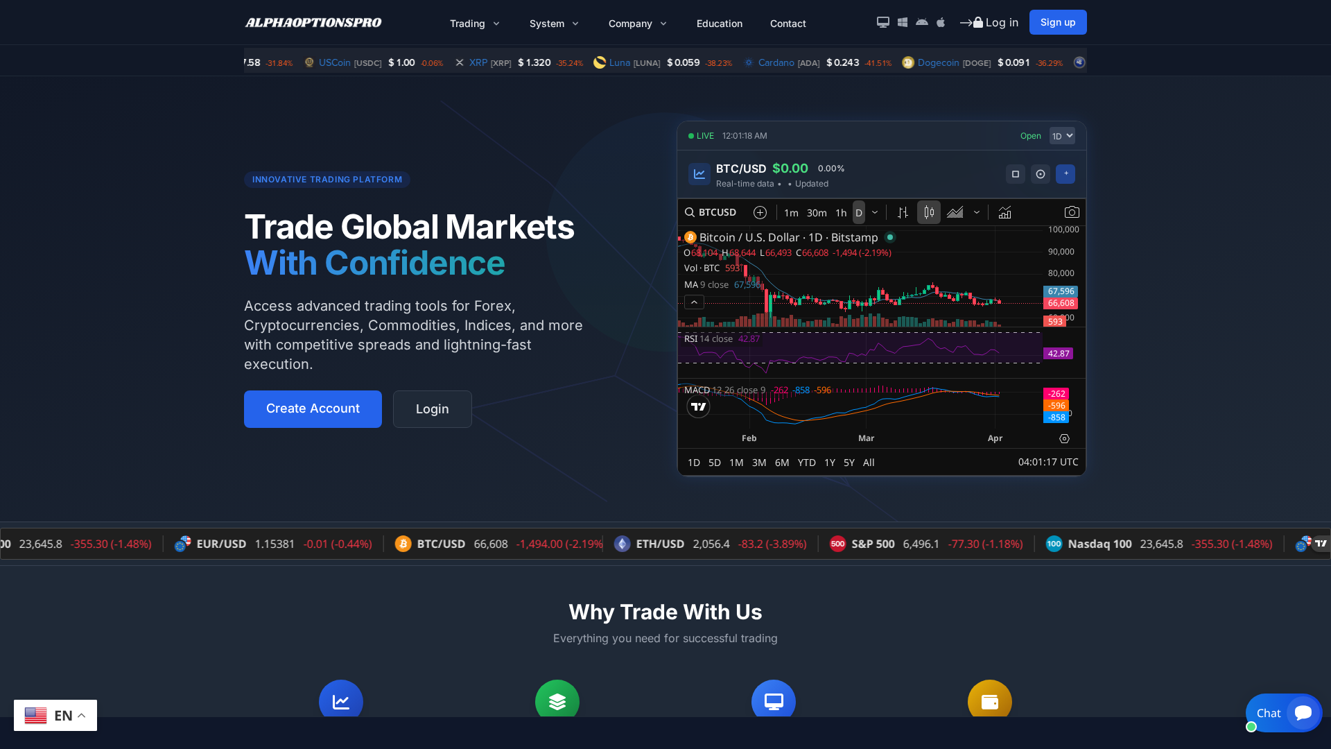 Screenshot of alphaoptionspro.live