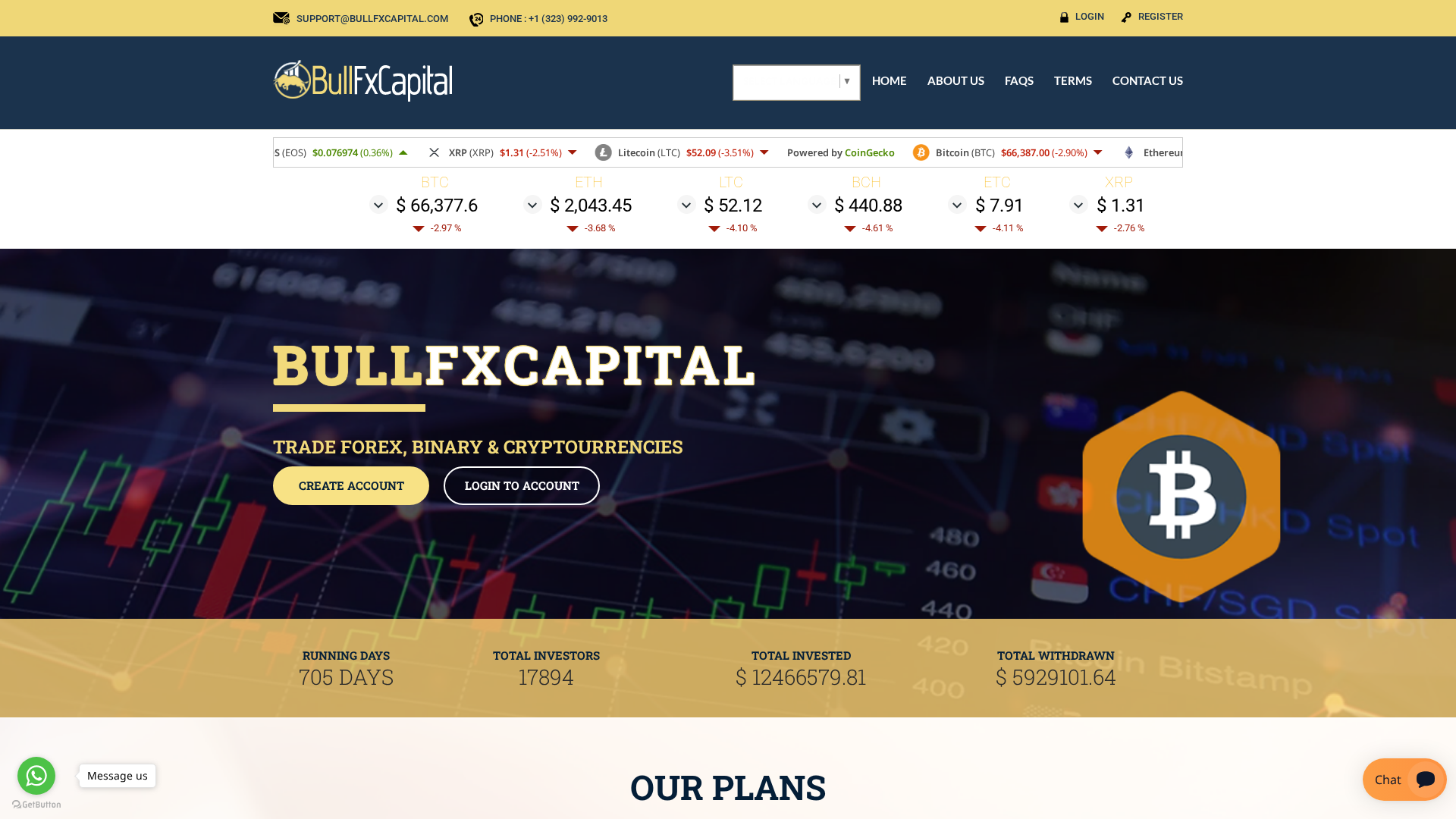 Screenshot of bullfxcapital.com