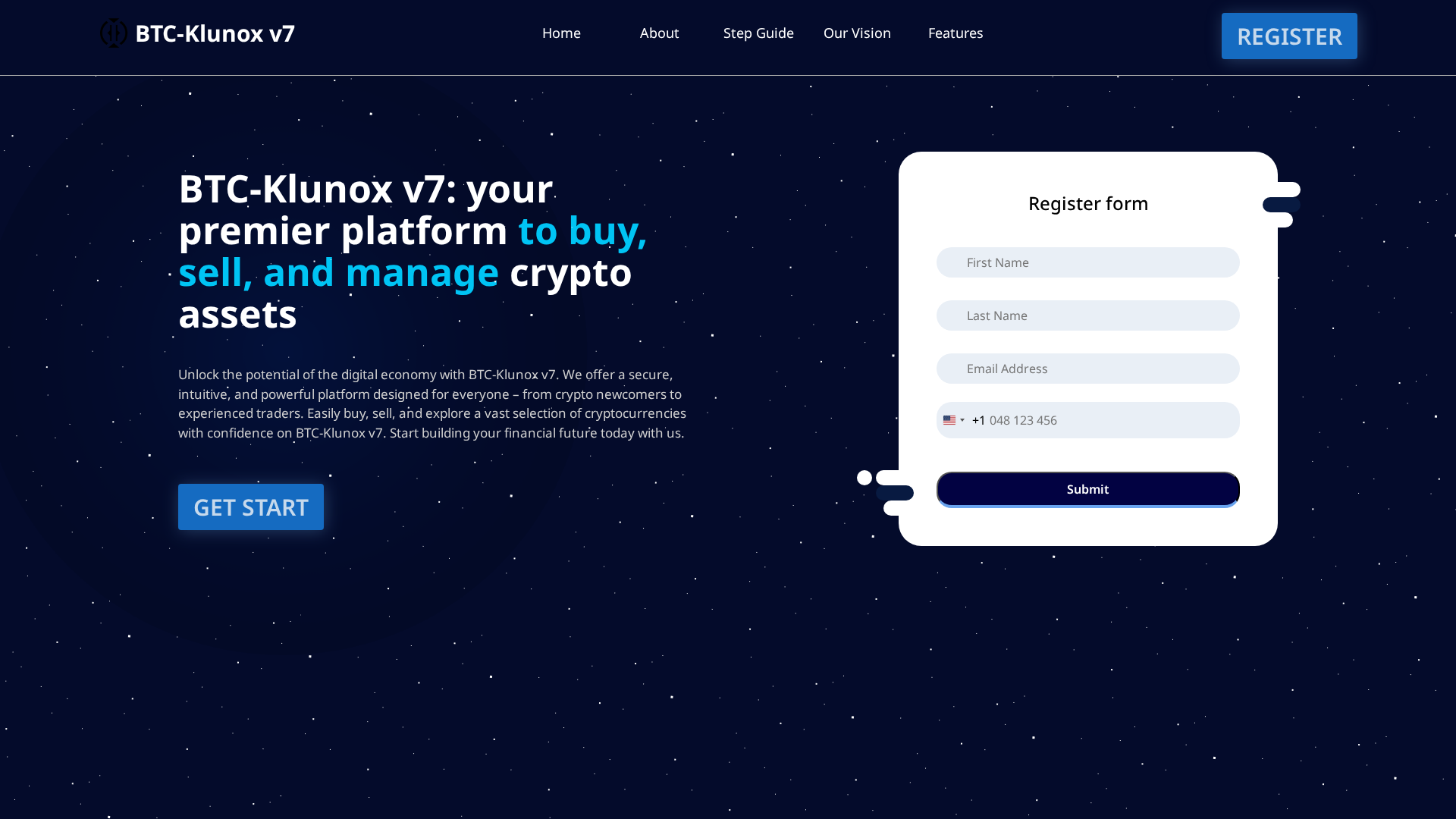 Screenshot of btcklunox-v7.com