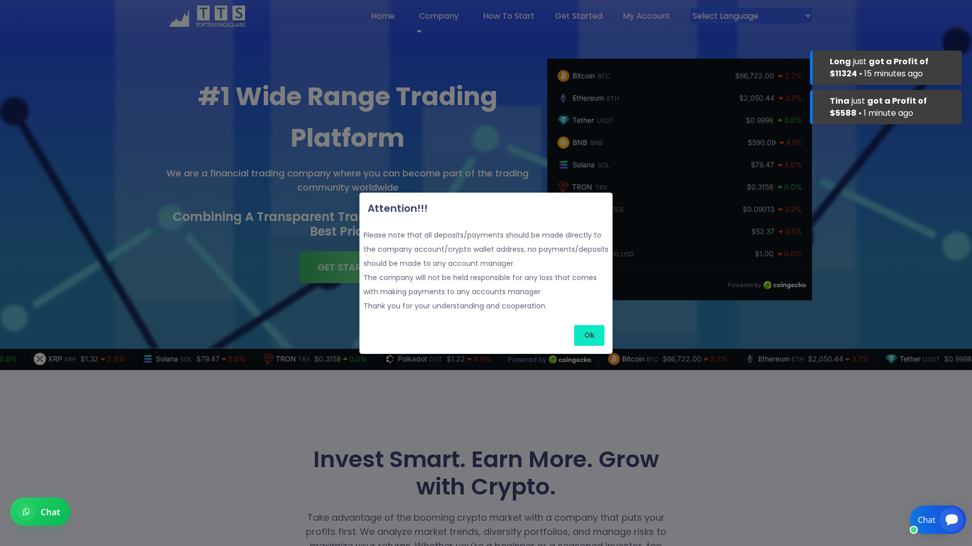 Screenshot of toptradingsquares.com