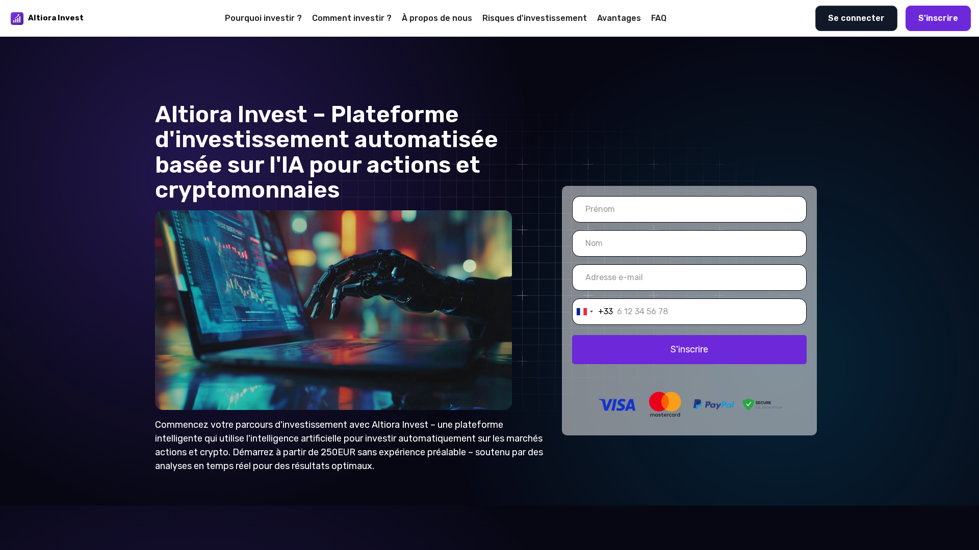 Screenshot of altiora-invest.org
