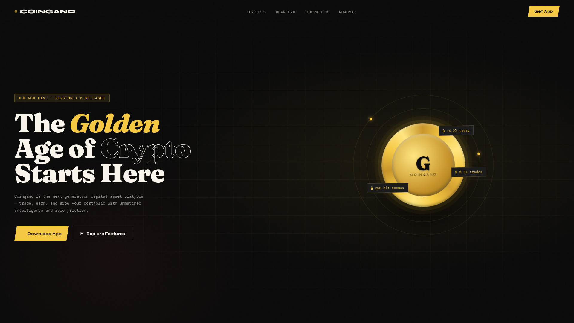 Screenshot of coingand.space