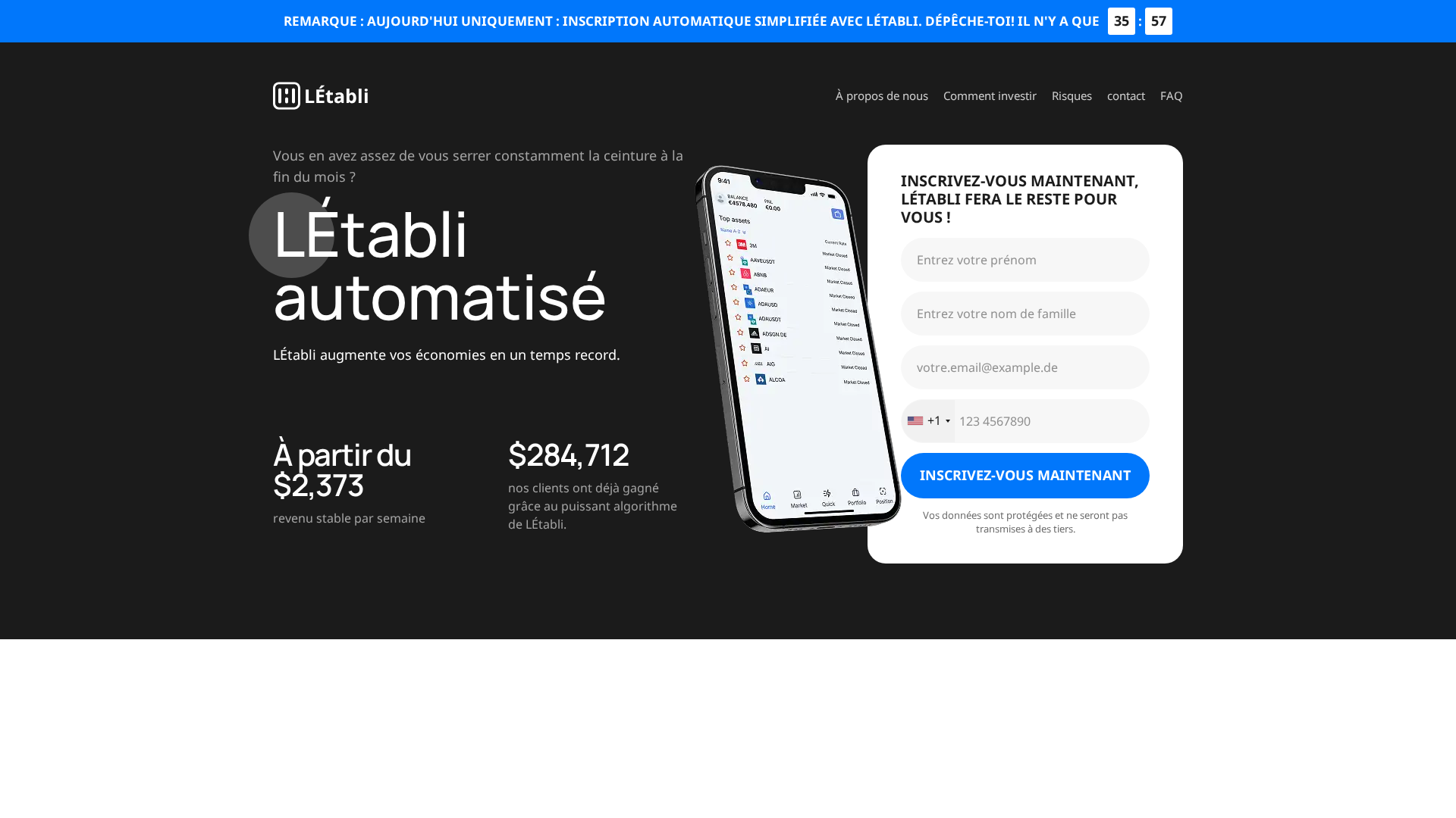 Screenshot of letablitrade.com